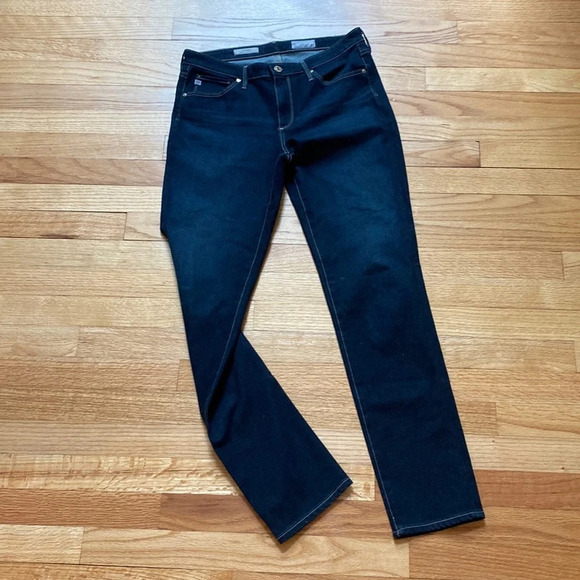 AG Adriano Goldschmied Contour 360 The Prima Mid-Rise Cigarette Jeans Dark Wash - Picture 2 of 11